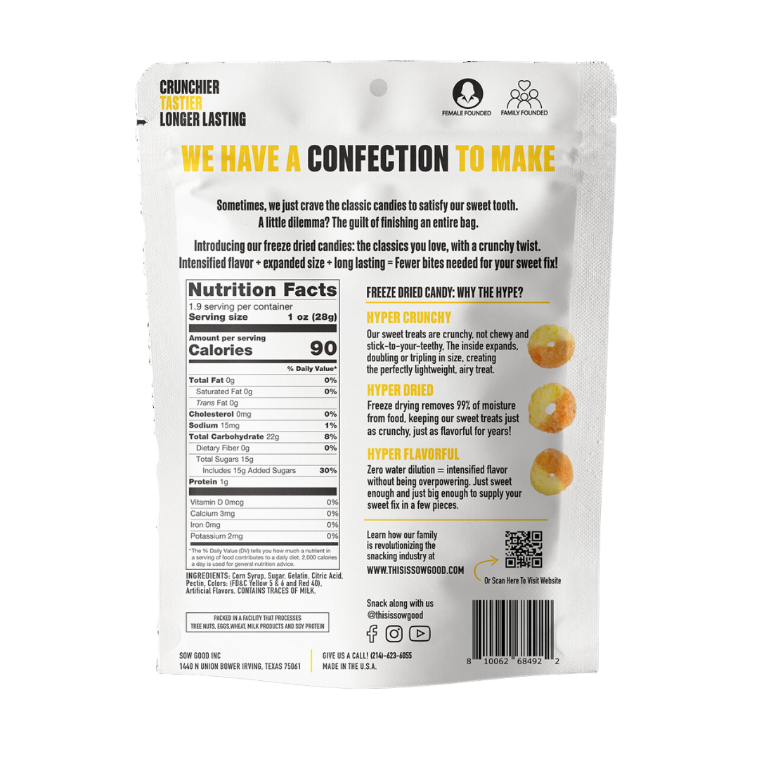 Sow Good Freeze Dried Peach Rings