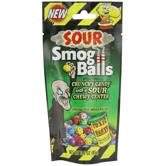 Toxic Waste Smog Balls Crunchy Sour Candy