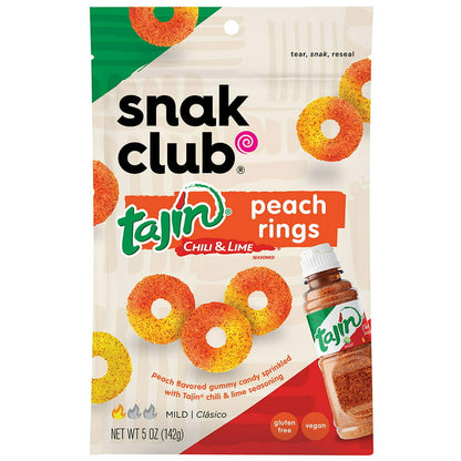 Snak Club Tajin Peach Rings 5.oz