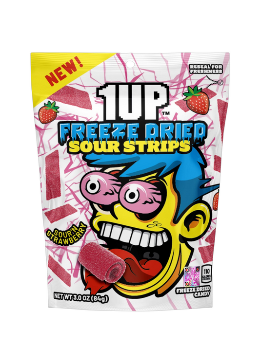 1up Strawberry Freeze Dried Sour Strips