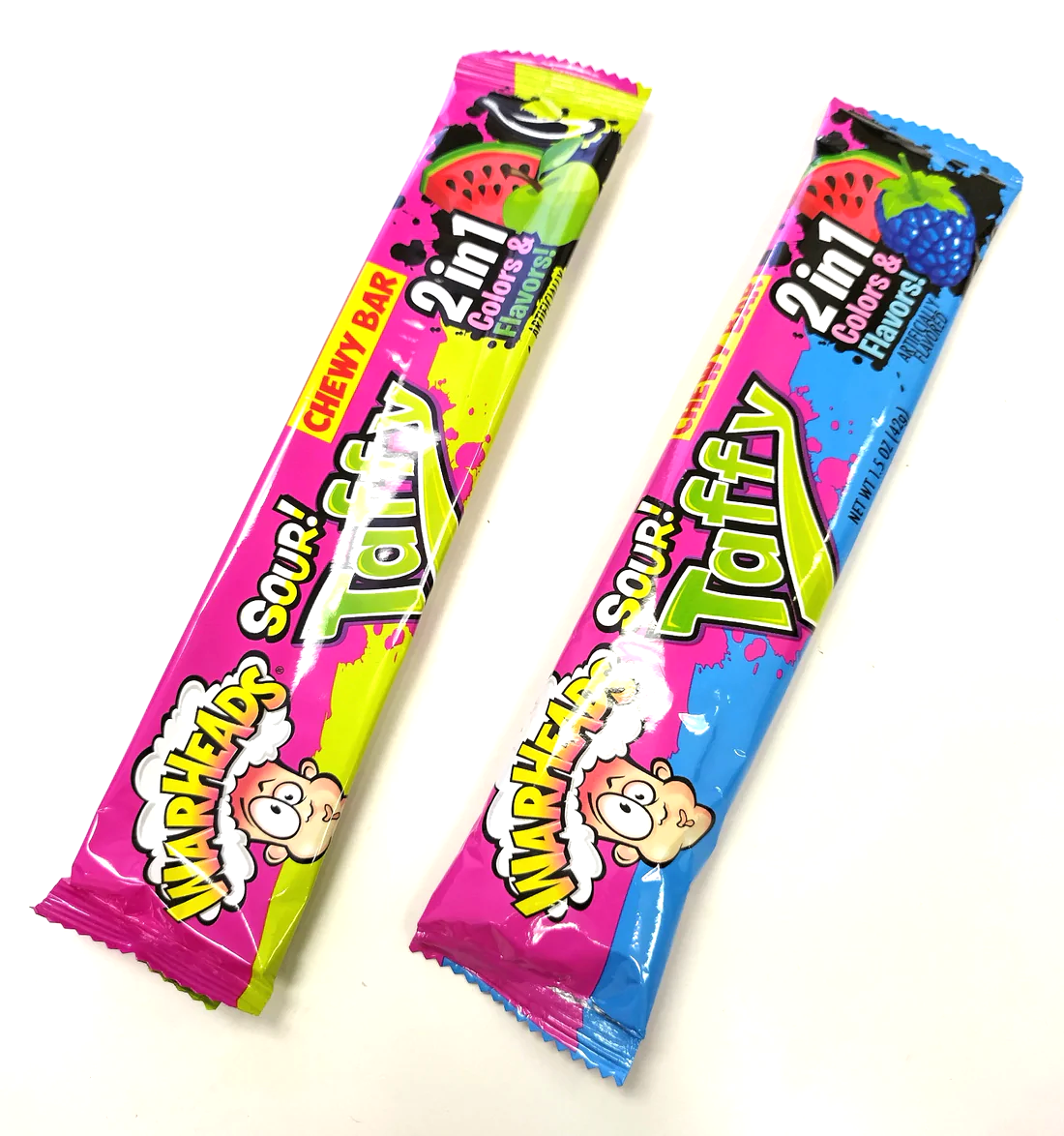 Warheads Sour Taffy 2 Fruity Flavors