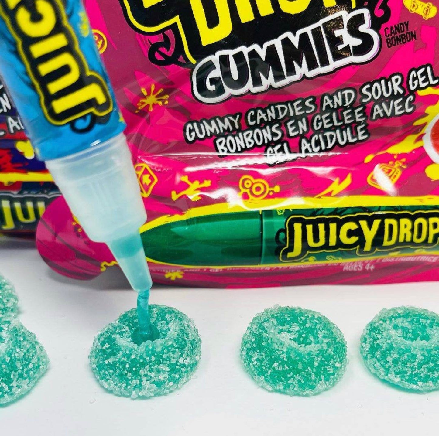 Juicy Drop Sour Gel Pen Candy Pack of 12 - Sour Candy Variety in Fruity  Flavor